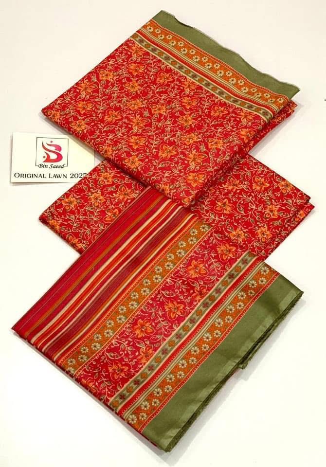Bin Saeed 💯 Original Printed 3pc Collection