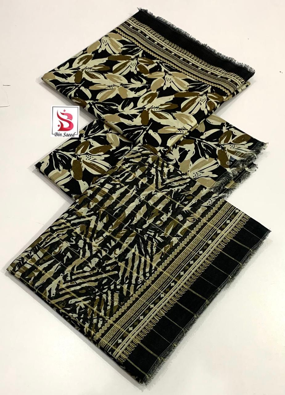 Bin Saeed 💯 Original Printed 3pc Collection