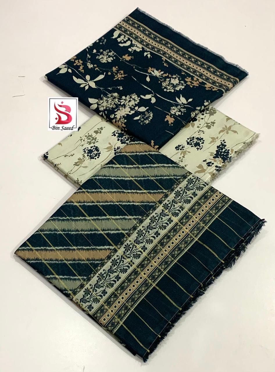 Bin Saeed 💯 Original Printed 3pc Collection