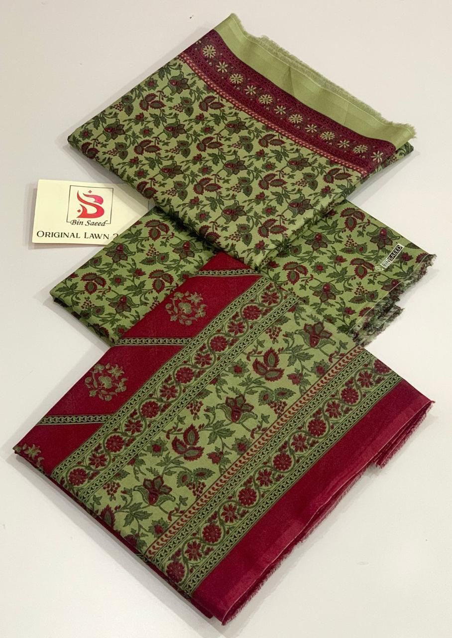 Bin Saeed 💯 Original Printed 3pc Collection